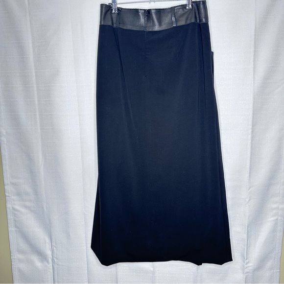 Annette Gortz midi maxi skirt neutral virgin wool leather lagenlook minimalist - Picture 5 of 10